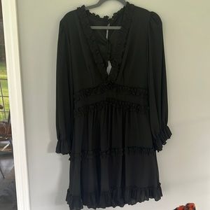 Black Tiered dress with Back detail